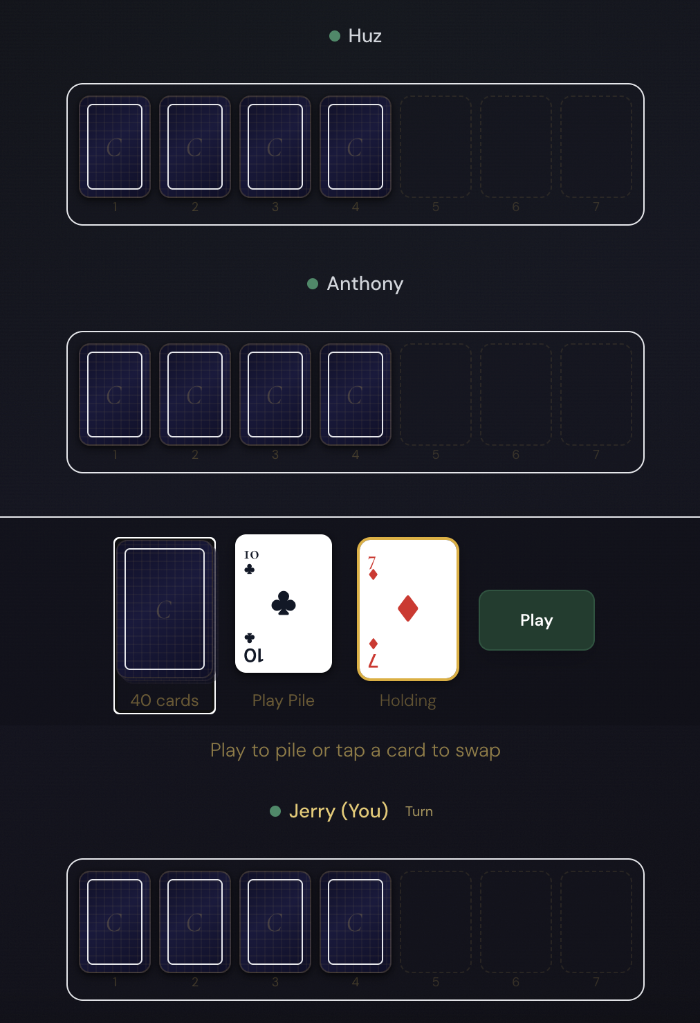Game board and UI